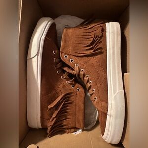 VANS Sk8-Hi Fringe Women's 7.5 M 6 Shoes Suede High Top